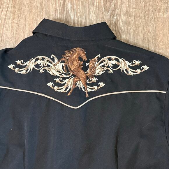 Roper Women’s Western Snap Shirt Horse Embroidery Cowboy - Picture 10 of 11